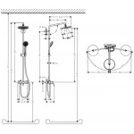 Душевая система наружного монтажа Hansgrohe Croma 220 Showerpipe 27222000 Душевая система наружного монтажа Hansgrohe Croma 220 Showerpipe 27222000